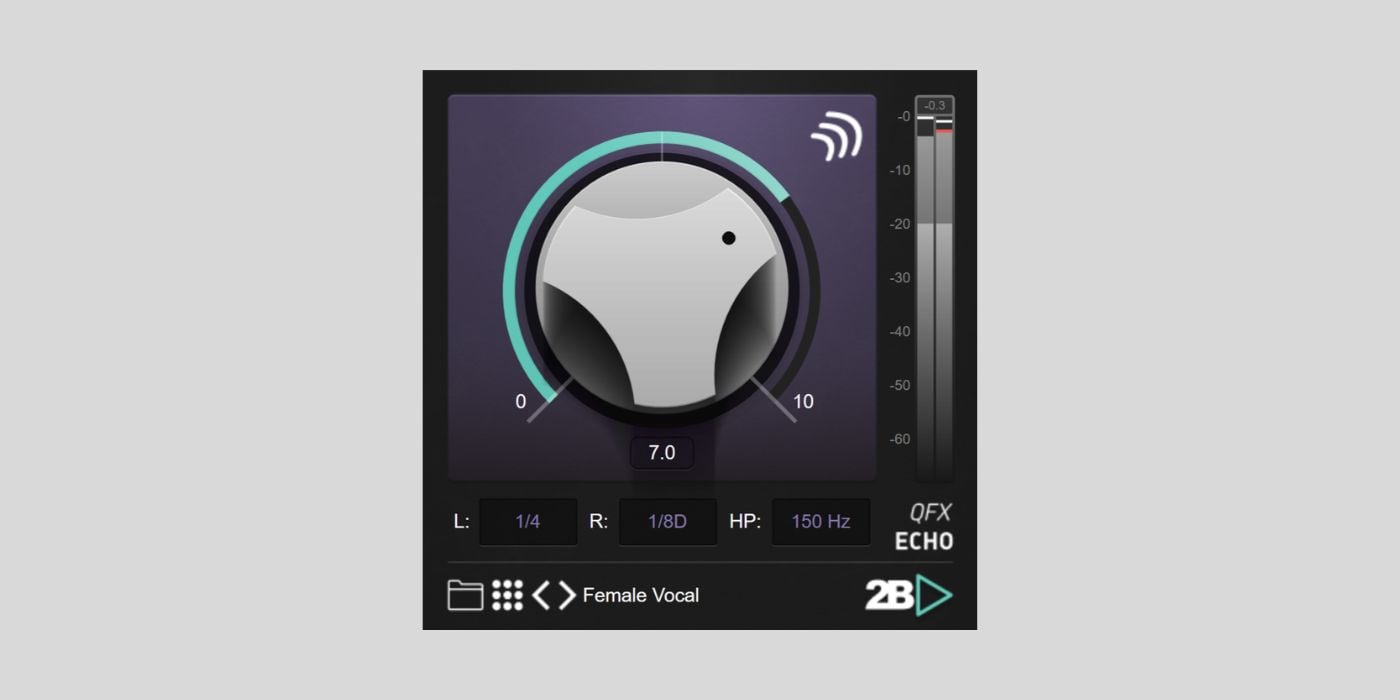 2B Played Music offers FREE QFX Echo One-Knob Delay Plugin Until October 31