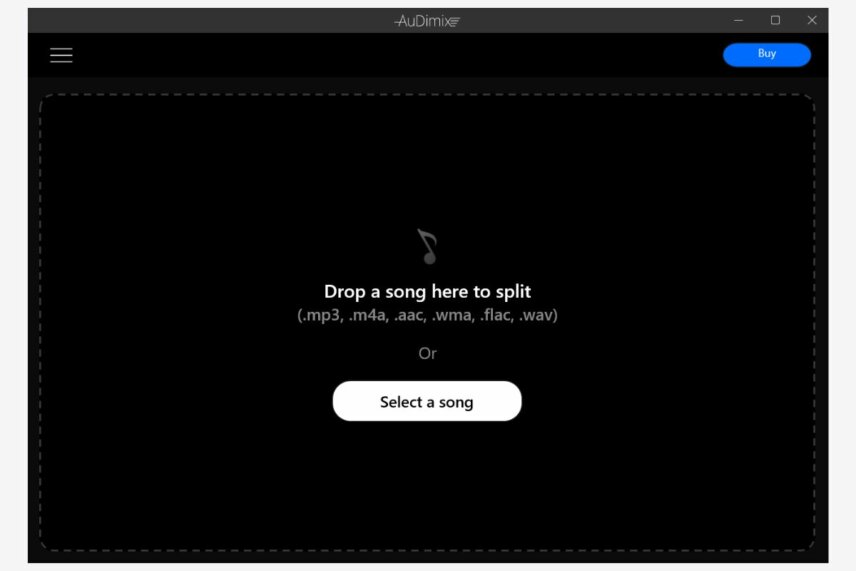 Importing a track with AuDimix