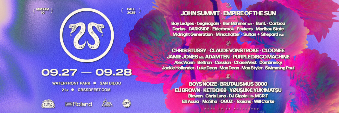 CRSSD Festival Fall 2025 Lineup