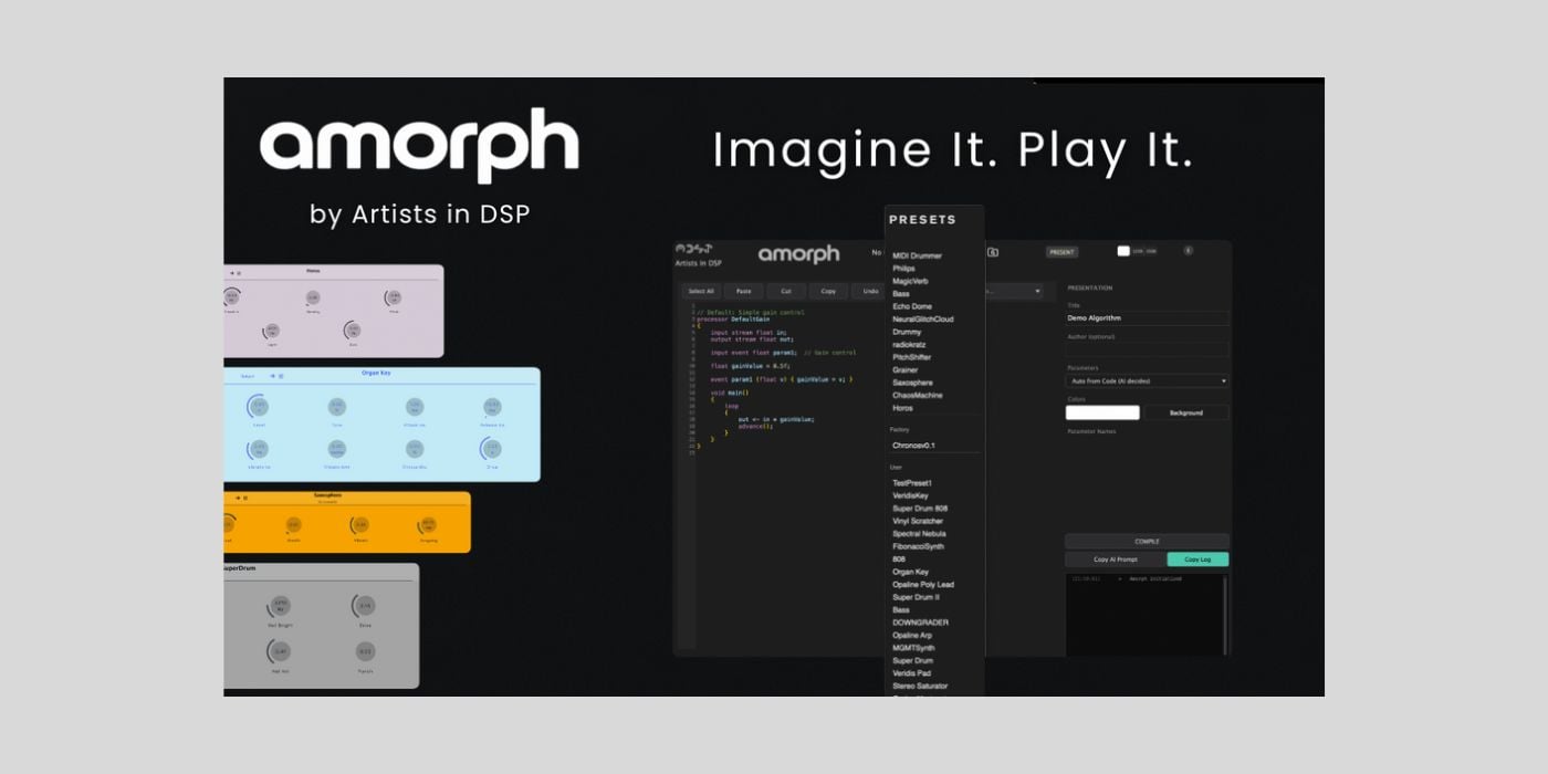 Artists in DSP releases the FREE AI-prompt-driven Amorph (open beta) for macOS and Windows