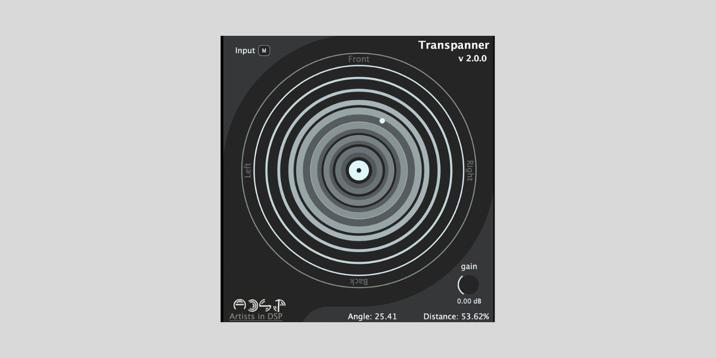 Artists in DSP’s Transpanner 2 is a FREE 3D Audio Panning Plugin