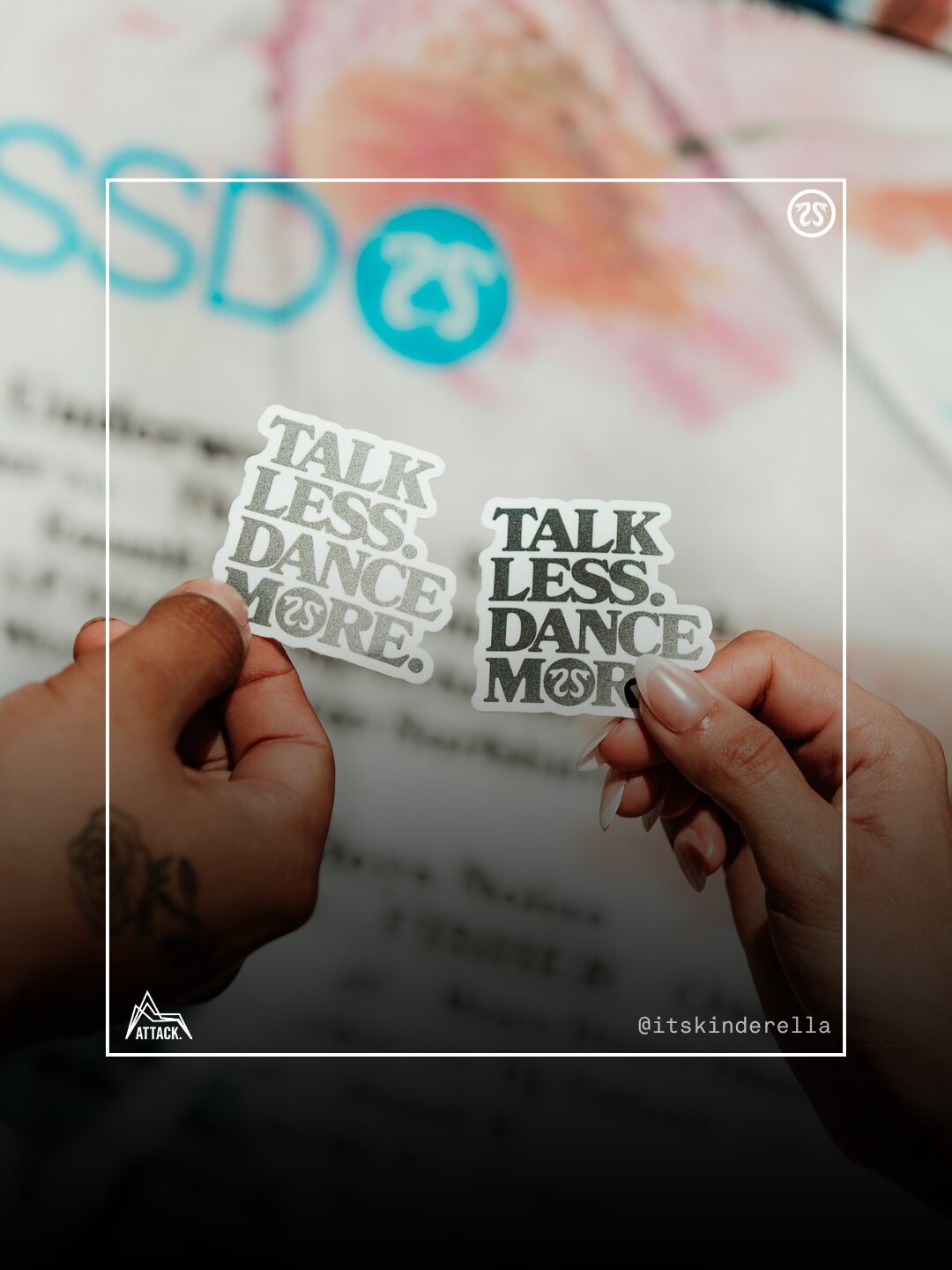 Talk Less Dance More stickers at CRSSD Festival