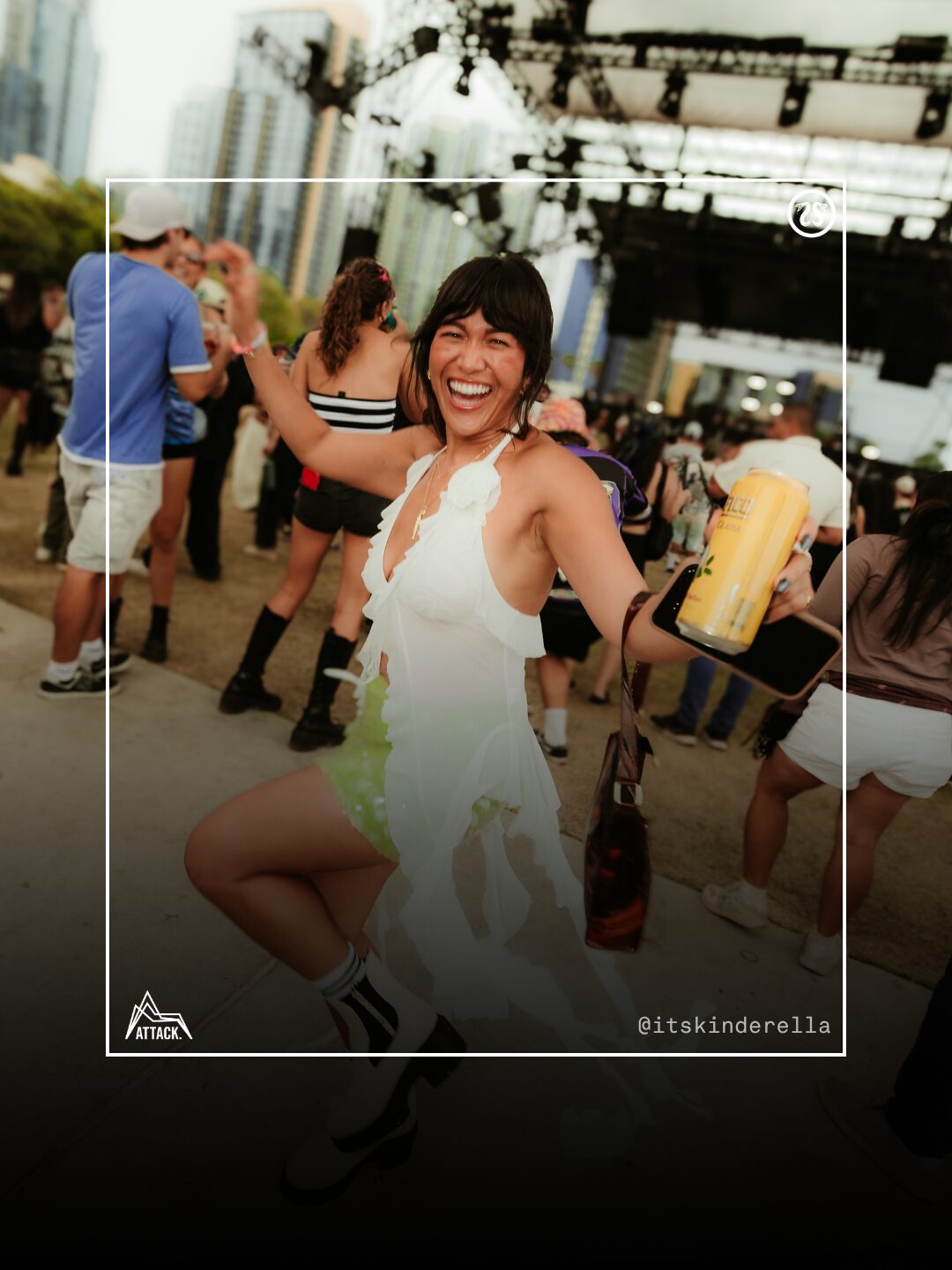 A festival-goer dancing at CRSSD Festival