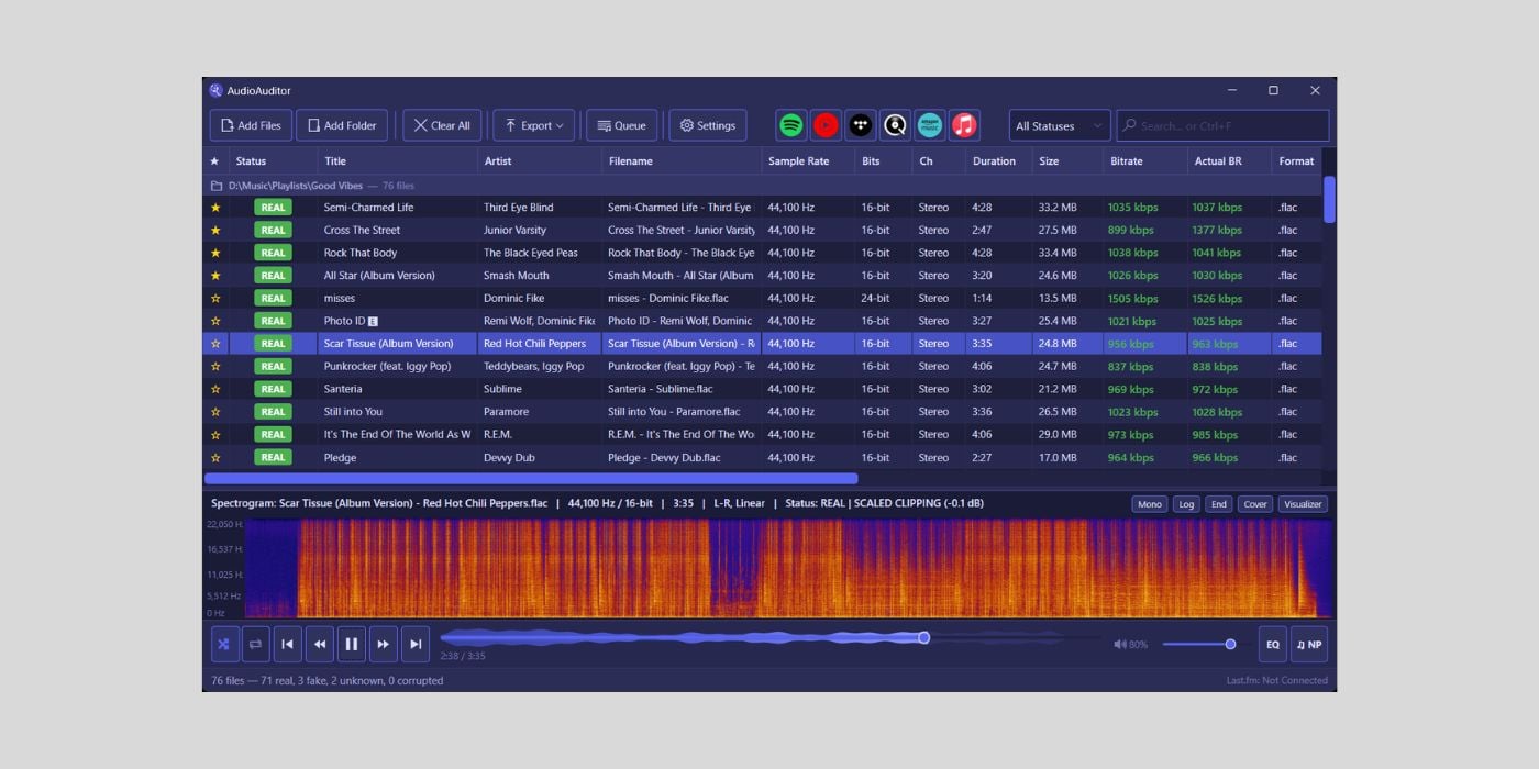 AudioAuditor is a FREE and open-source audio analysis/player toolkit (including AI music detection)