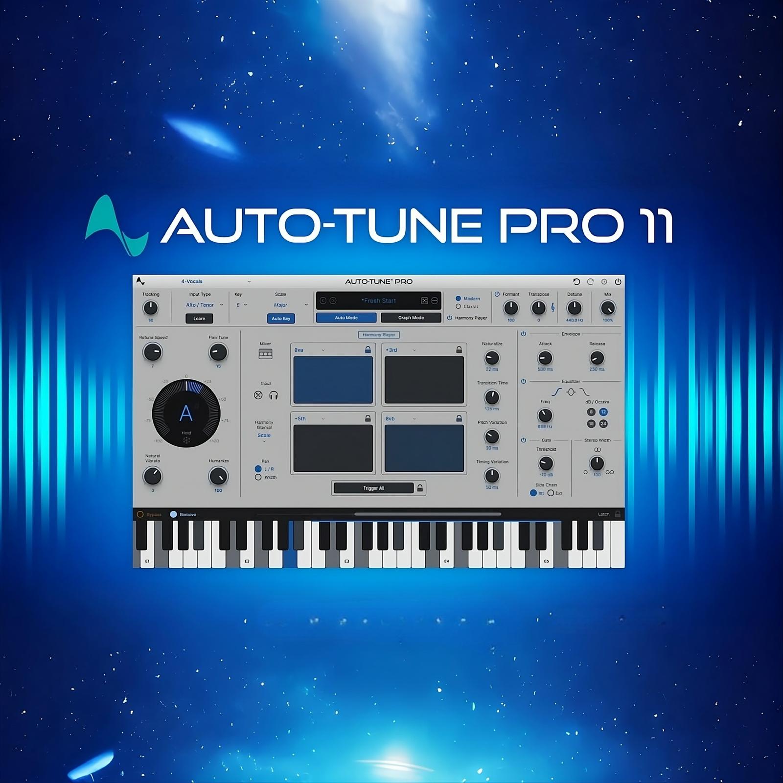 Antares Auto-Tune Pro 11, whose Harmony Player supplies four voices
