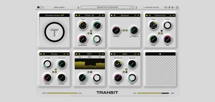 Baby Audio releases Transit, a multi-effects transition design plugin for macOS and Windows