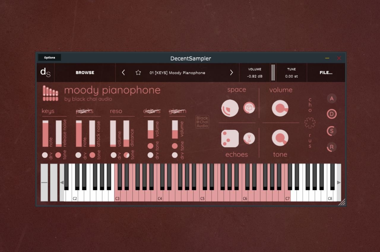 Black Chai Audio released FREE Moody Pianophone instrument for Decent Sampler
