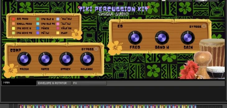 Chiqui-Audio’s Tiki Instruments is a Hawaiian instrument library with free version for Kontakt