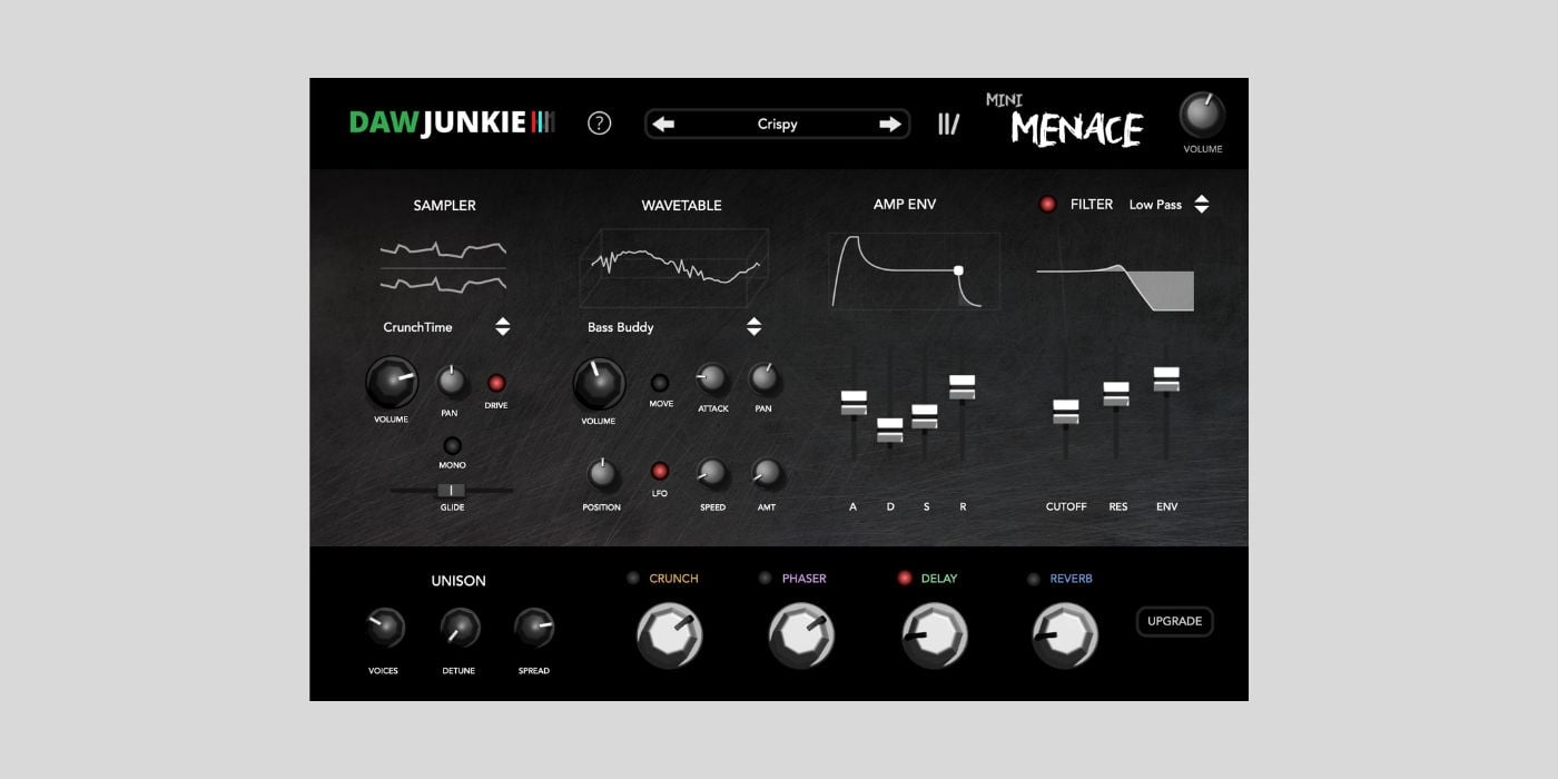 DAWJunkie releases Mini-Menace, a FREE MicroBrute-based synth for macOS and Windows