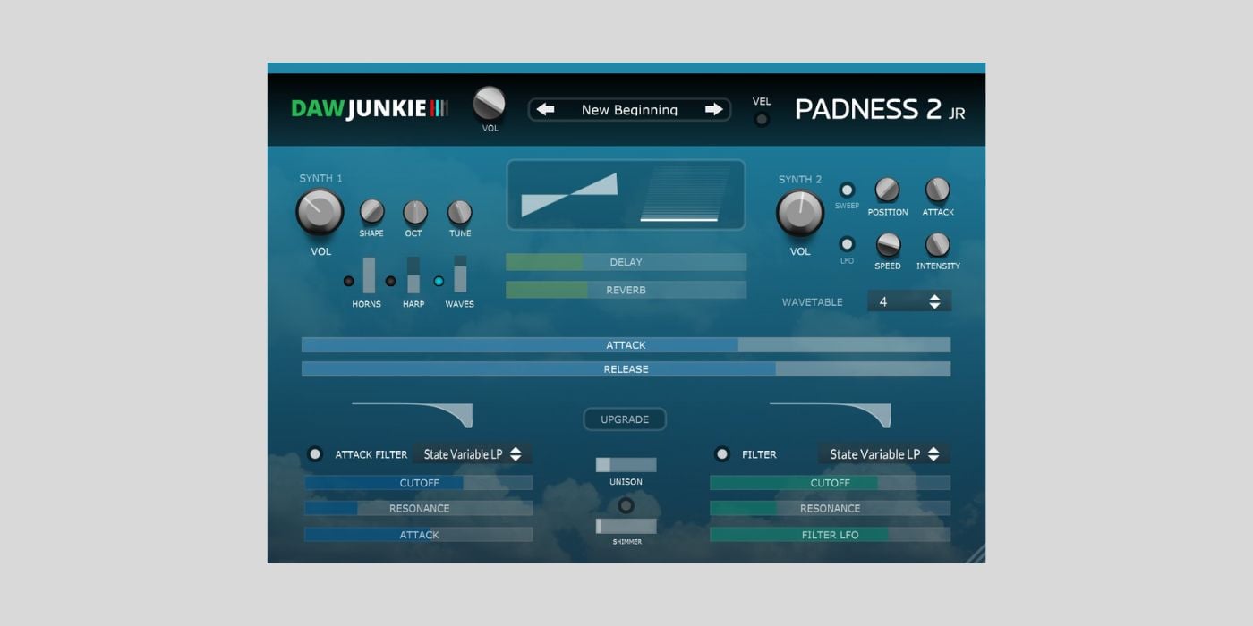 DAWJunkie releases Padness 2 Jr, a FREE lush pad synth for macOS and Windows