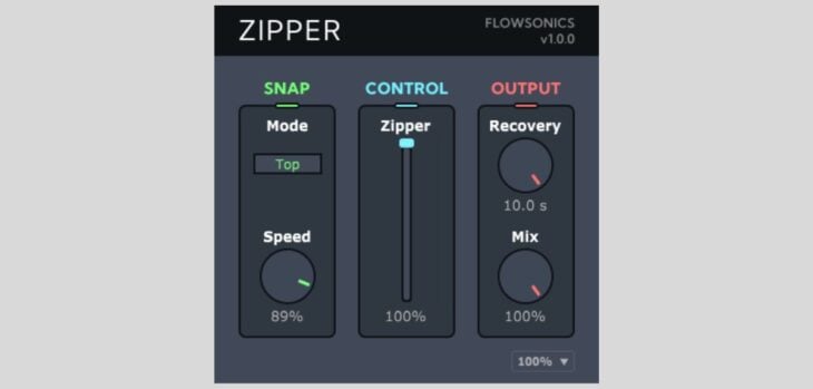 Flowsonics Releases Zipper, A FREE Delay Plugin
