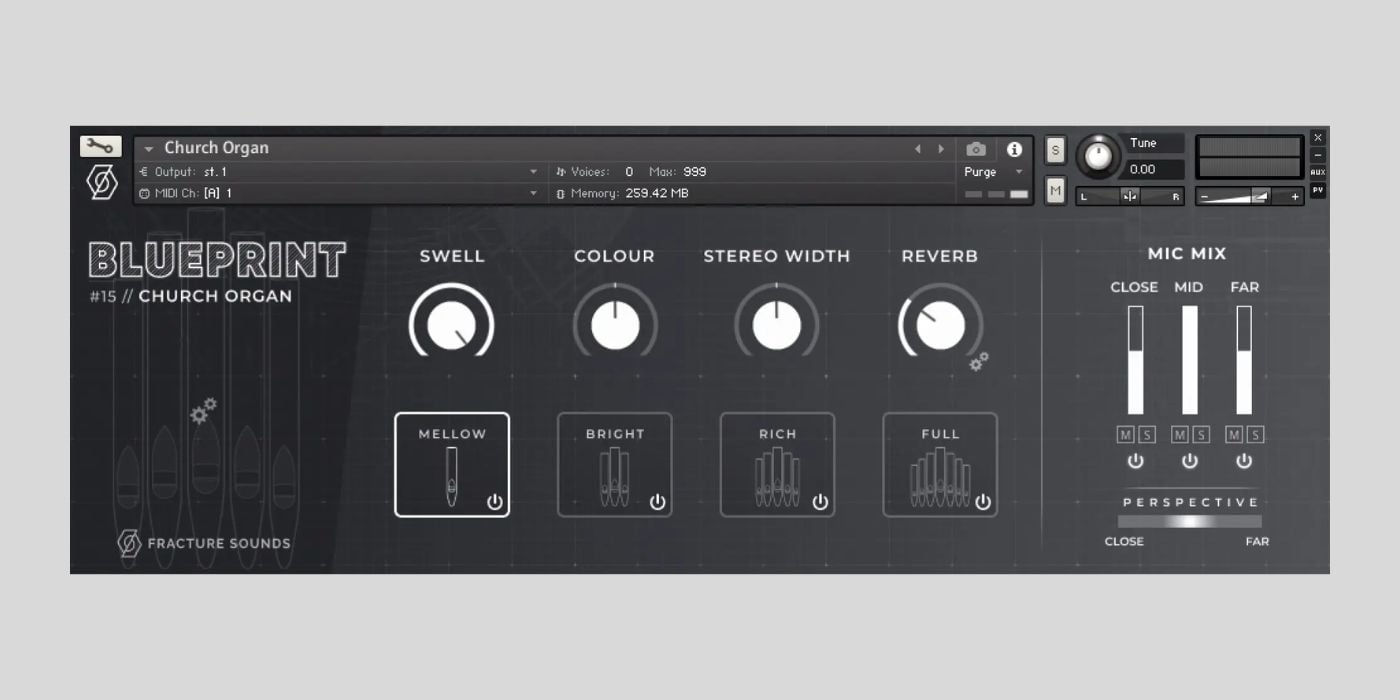 Fracture Sounds Drops FREE Blueprint: Church Organ Virtual Instrument for Kontakt Player