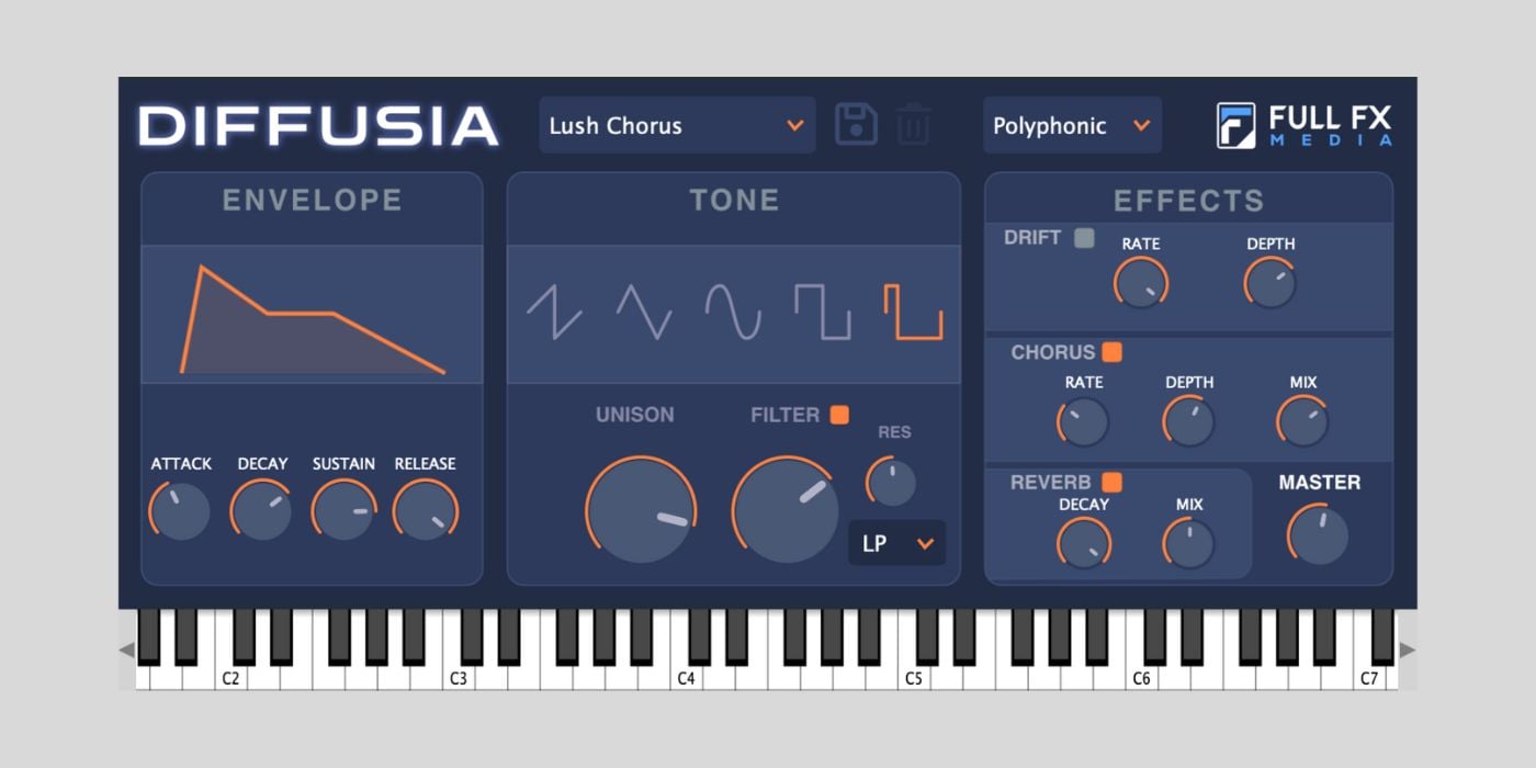 Full Fx Media just released Diffusia, a drone synthesizer plugin, for FREE