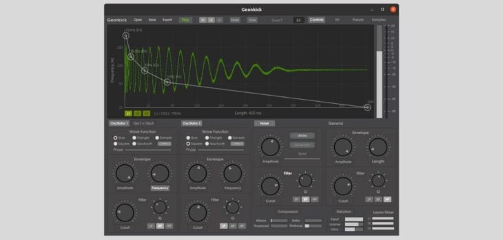 Geonkick Is A FREE Percussive Synthesizer