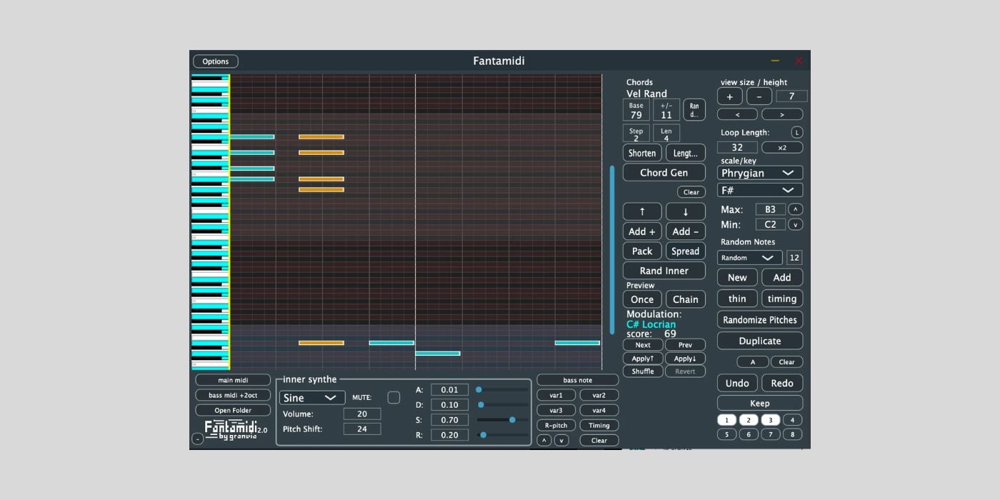 Get Fantamidi, a step sequencer and MIDI generator plugin by Granvia, for FREE