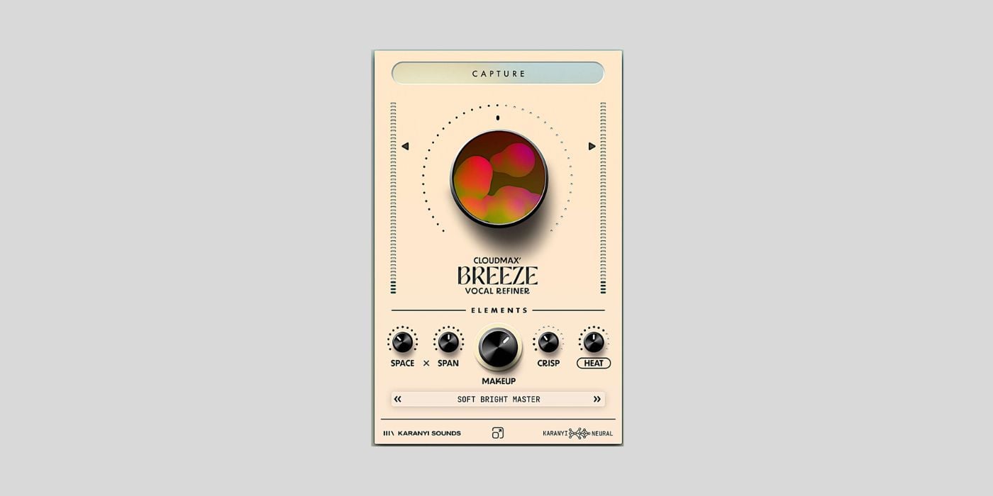 Karanyi Sounds releases Cloudmax Breeze, an AI-assisted vocal chain plugin (limited-time discount)