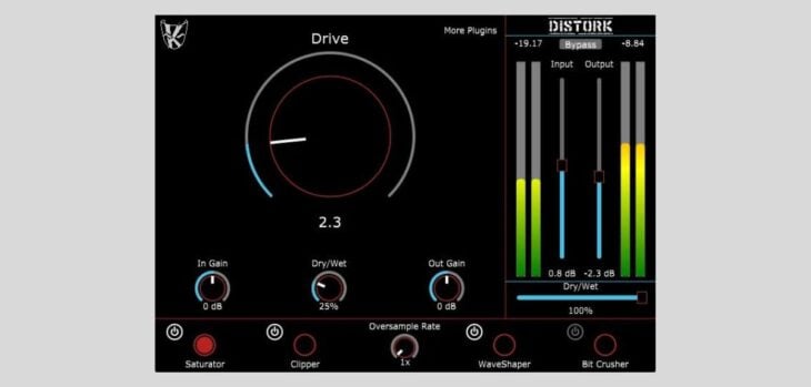 KitiK drops FREE DistorK multi-effect distortion plugin for Windows