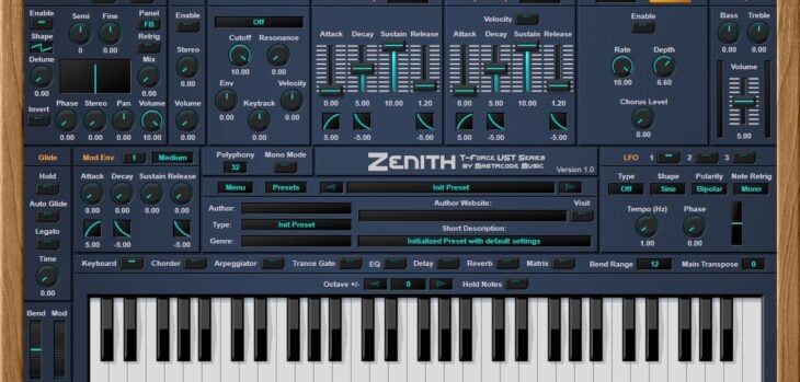 T-Force Zenith is a FREE Roland-inspired synth by Mastrcode Music