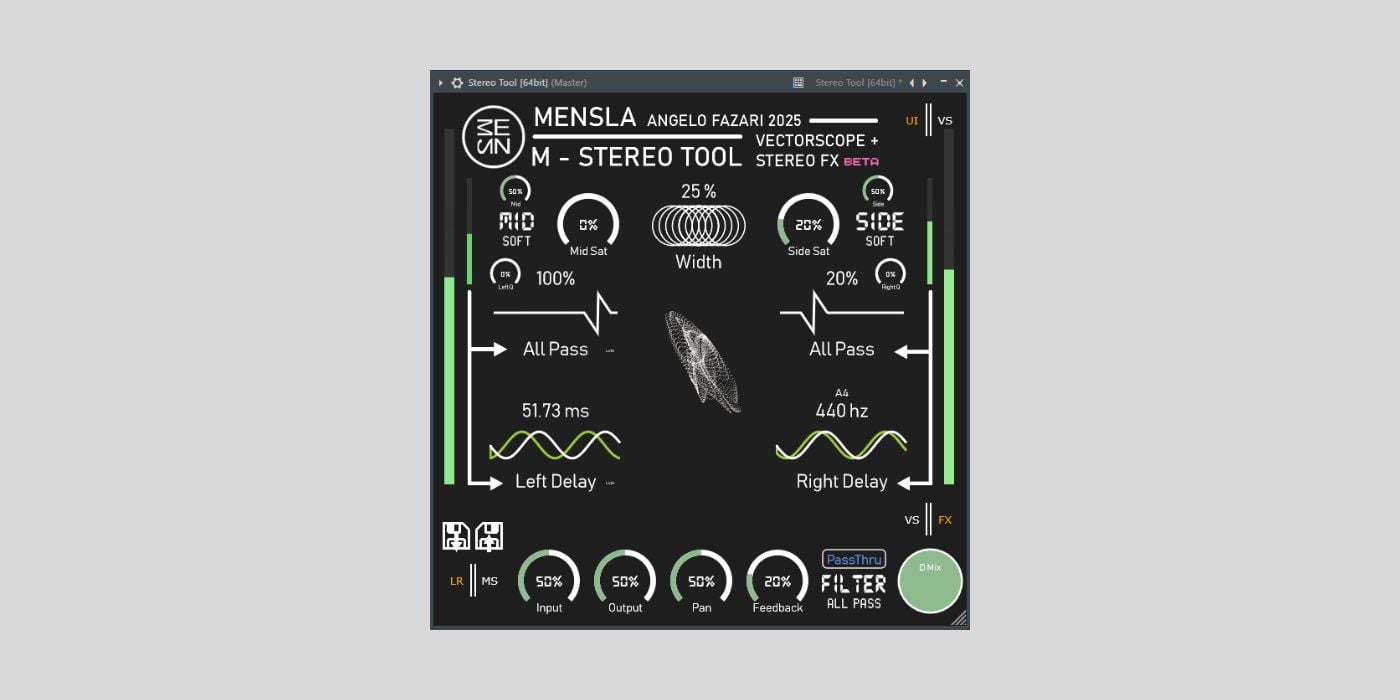 Mensla releases Stereo Tool, a FREE two-in-one stereo effect plugin for macOS, Windows, and Linux