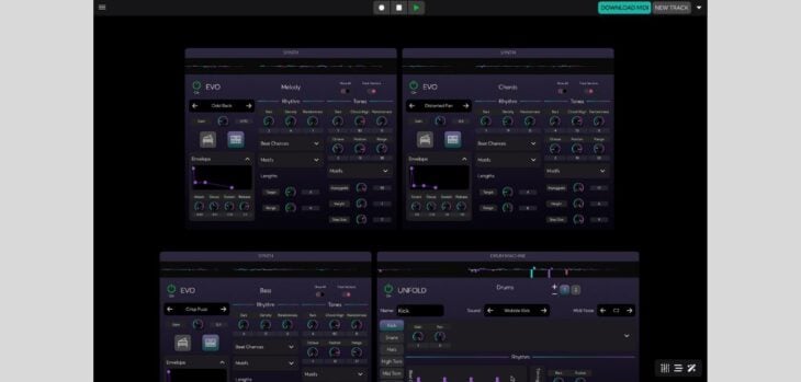Midi Maker is a free tool that helps you create new music quickly and easily