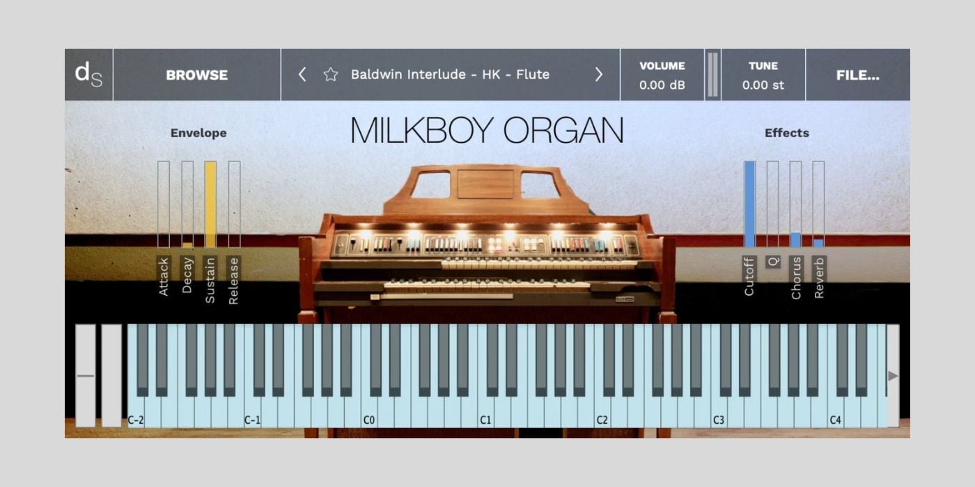 Get Milkboy's Baldwin "Fun Machine" Organ sample library for free (Decent Sampler)
