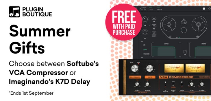 Get Softube VCA Compressor Or Imaginando K7D Delay FREE With Any Purchase On Plugin Boutique