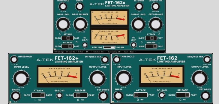 Psycho Circuitry releases A-TEK FET-162 limiters, plus FREE version