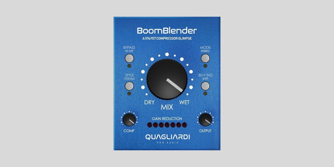 Quagliardi Audio's BoomBlender Lite 576 FET Compressor Plugin is FREE for a Limited Time