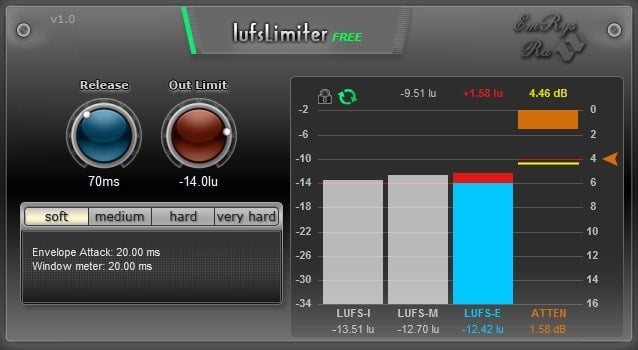 LufsLimiterFree Is A Free Mastering Plugin
