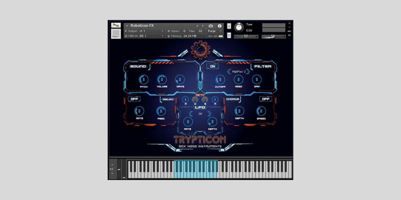 The Trypticon psytrance Kontakt library is FREE at The Sound Ape for a limited time