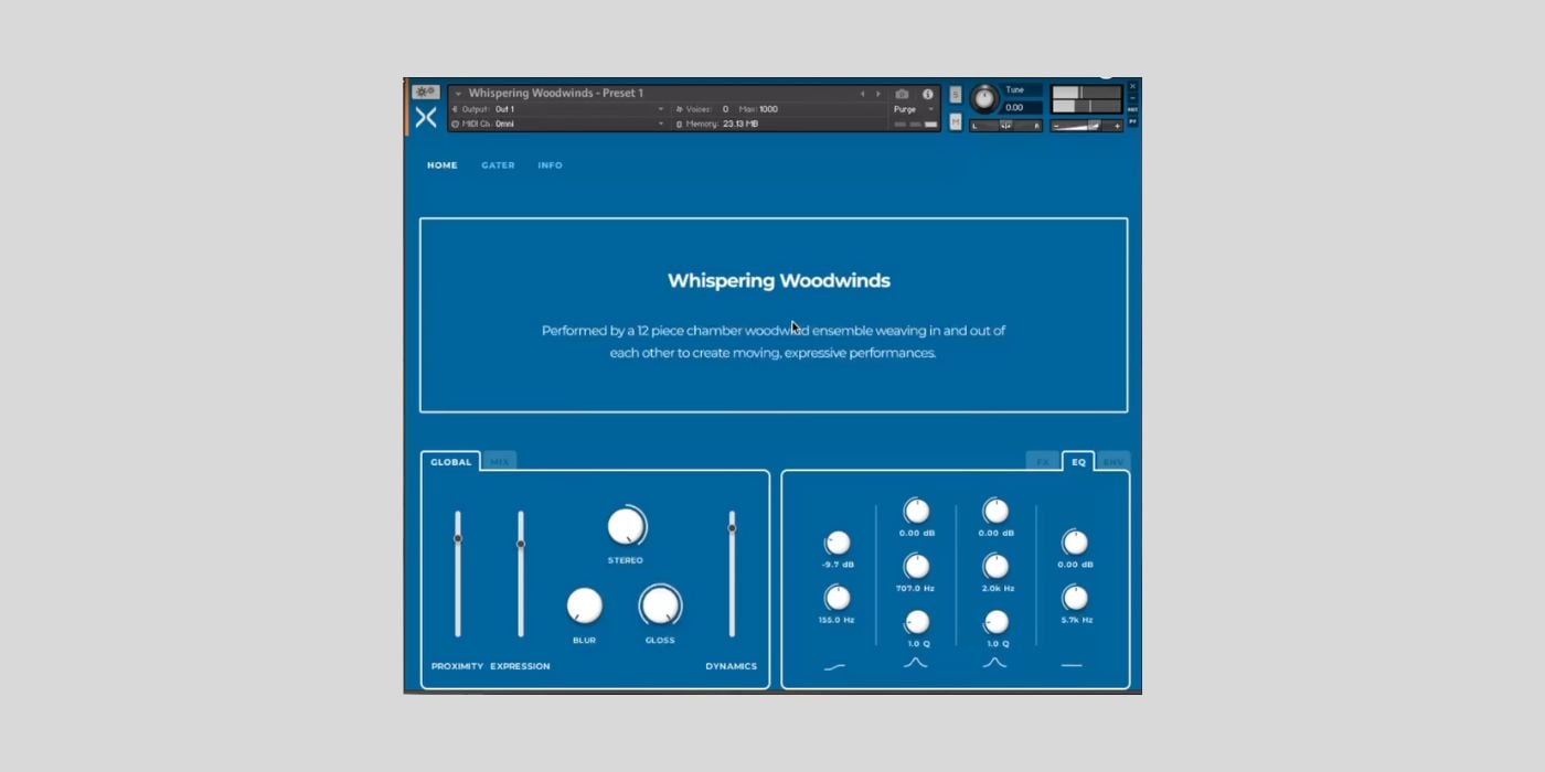 Sonixinema releases Whispering Woodwinds, a FREE woodwind ensemble for Kontakt Player