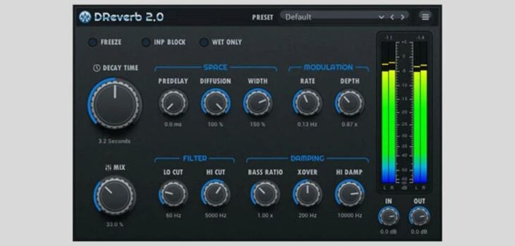 Stone Voices releases DReverb 2.0, a FREE algorithmic reverb plugin for macOS and Windows