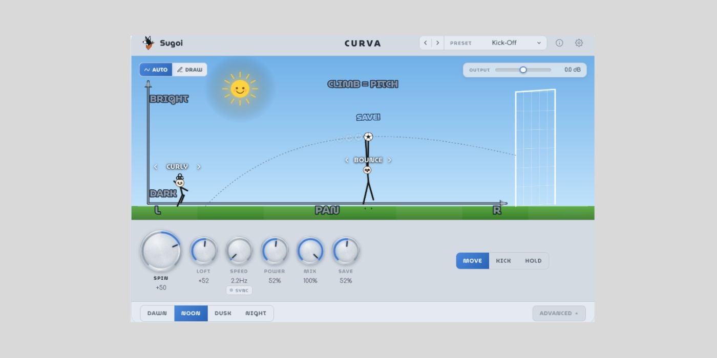 Sugoi Audio releases CURVA, a FREE football-inspired modulation plugin for macOS and Windows