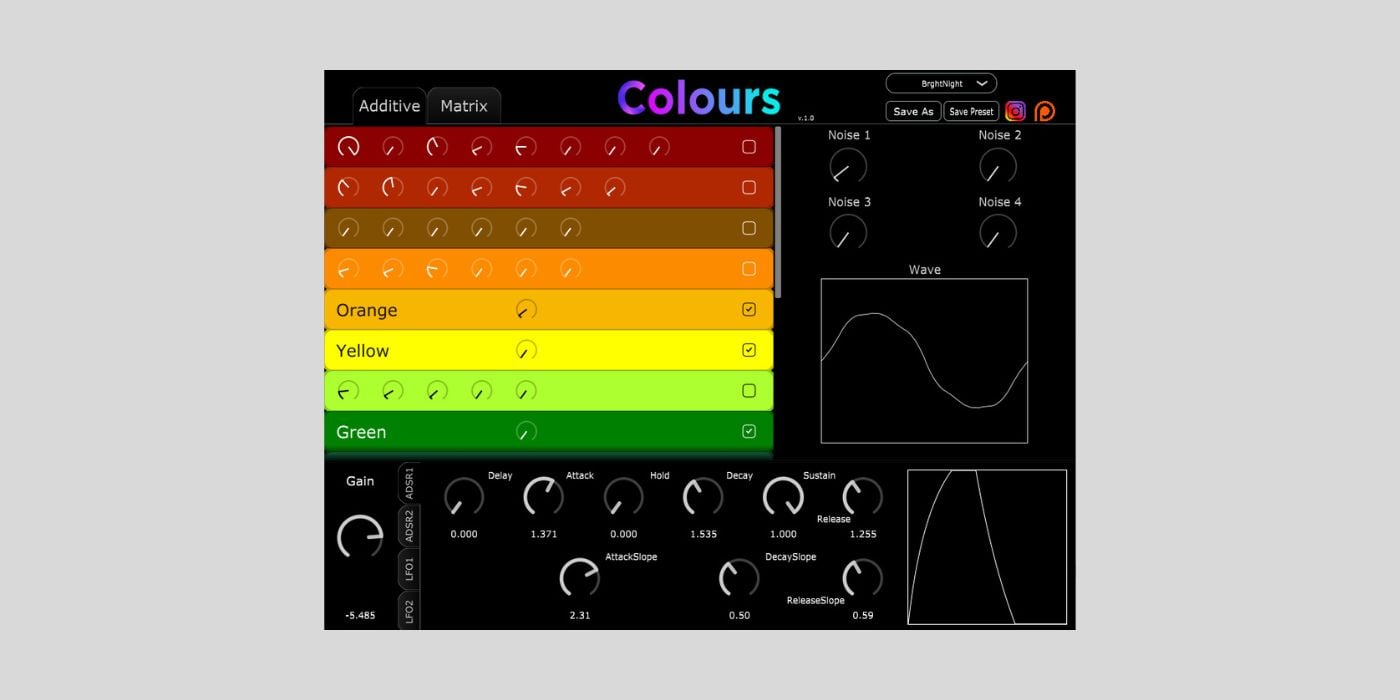 TeMuFra releases Colours, a FREE 8-voice polyphonic synth plugin for macOS and Windows
