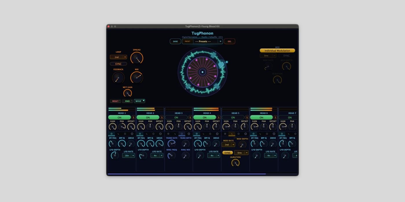 Tuğrul Akyüz releases TugPhonon, a FREE vintage rotating tape delay plugin