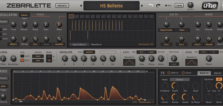 U-he to update a classic free synth with the coming release of Zebralette 3