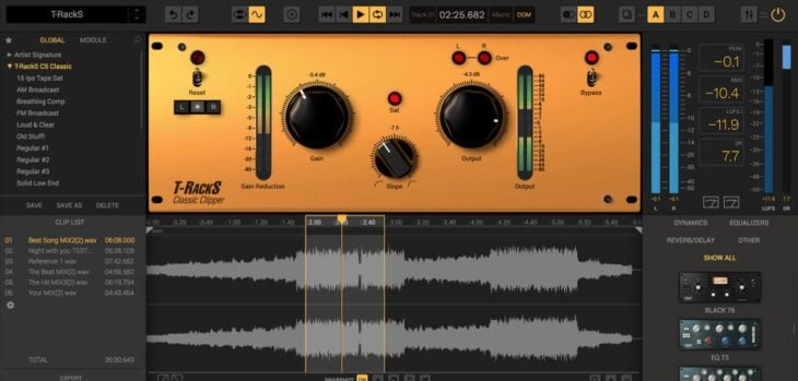 The IK Multimedia T-RackS Classic Clipper plugin is FREE for a limited time