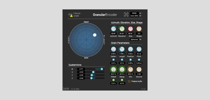 GranularEncoder Is A FREE Ambisonic Granular Plugin By IEM
