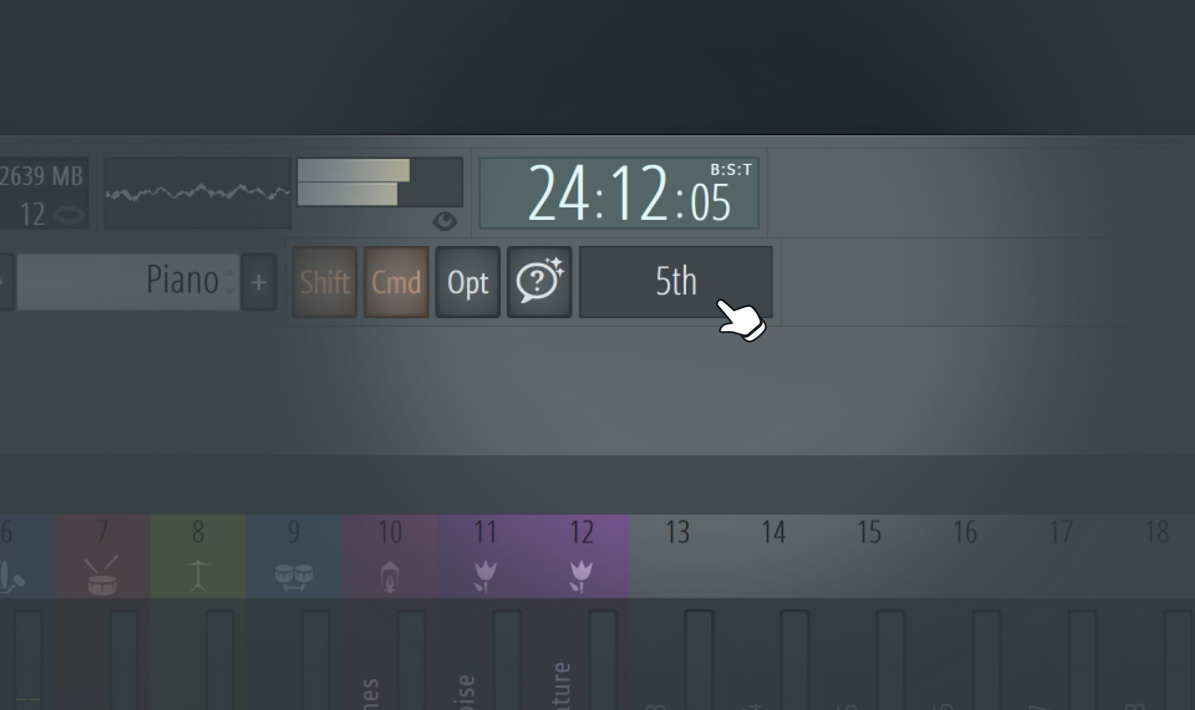 The Piano Roll chord panel in FL Studio 2026