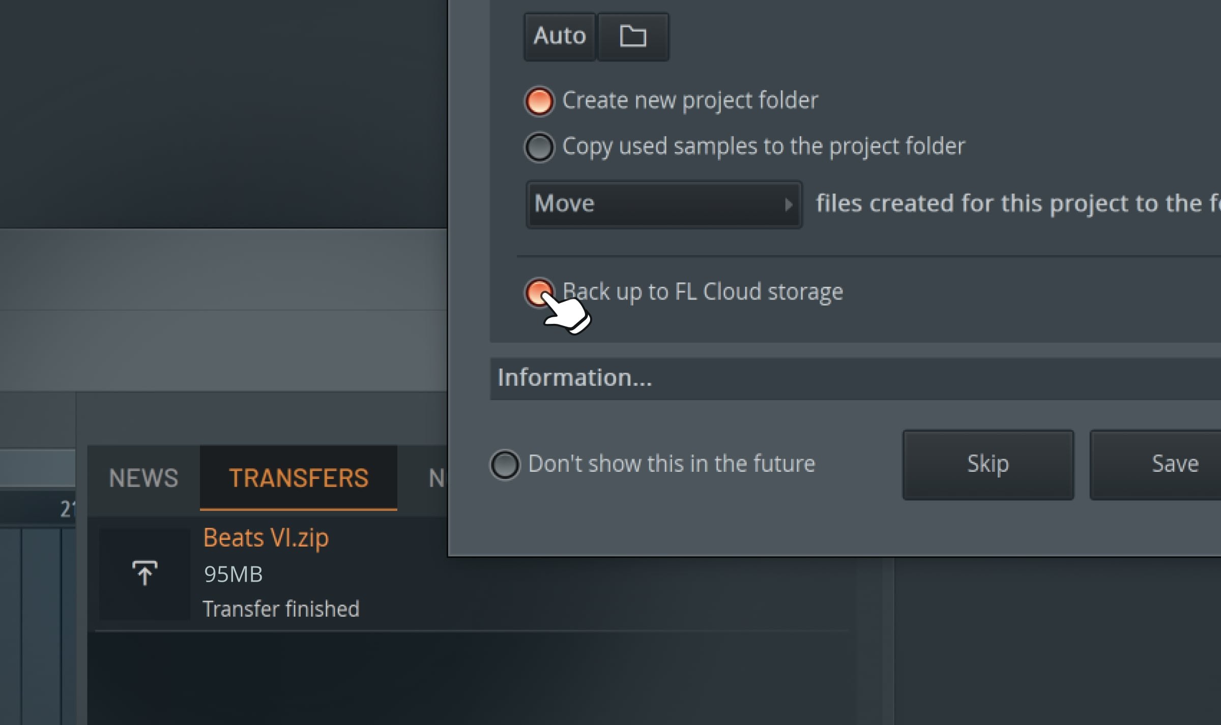 FL Cloud project backup in FL Studio 2026