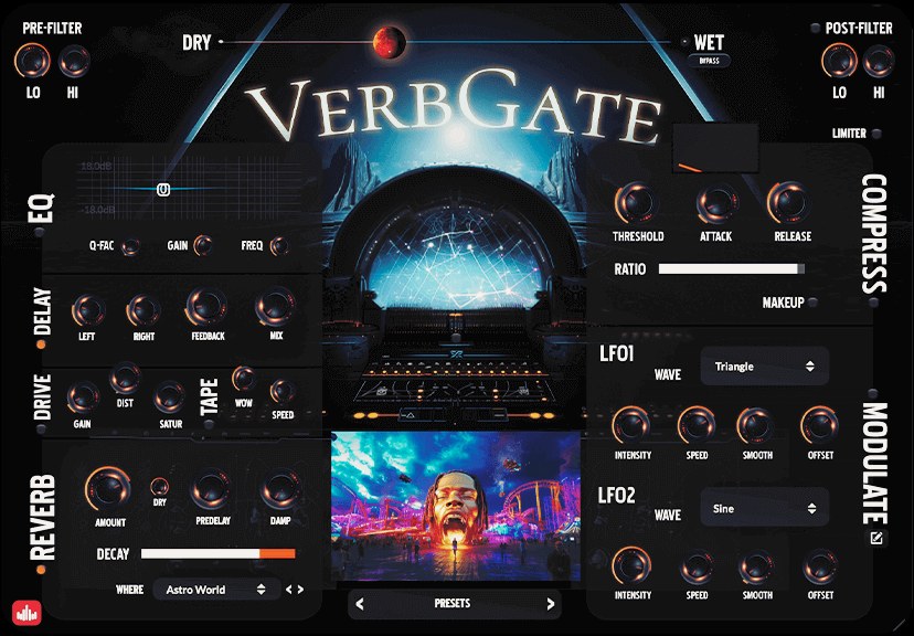 VerbGate reverb engine interface