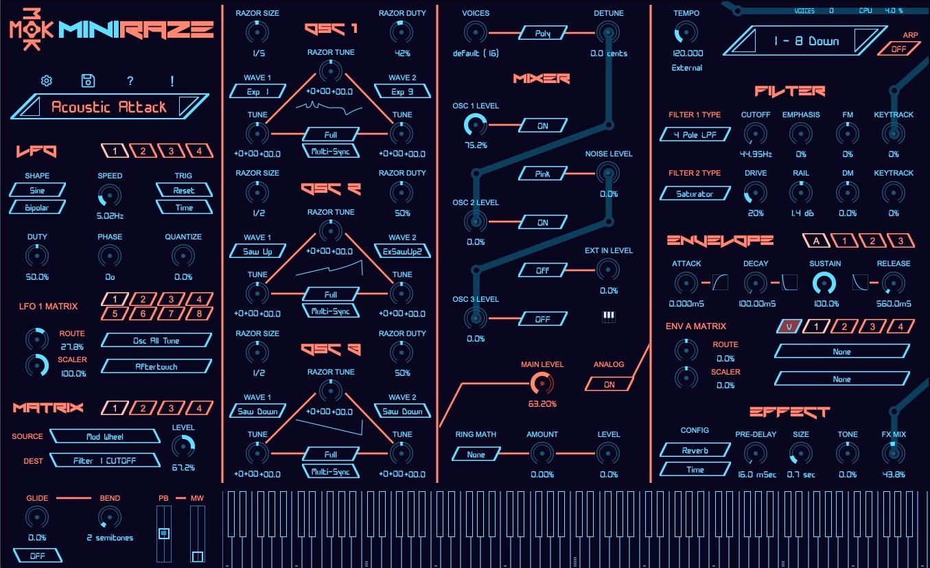 Claim FREE copy of MOK Miniraze synth with an eligible purchase at Plugin Boutique