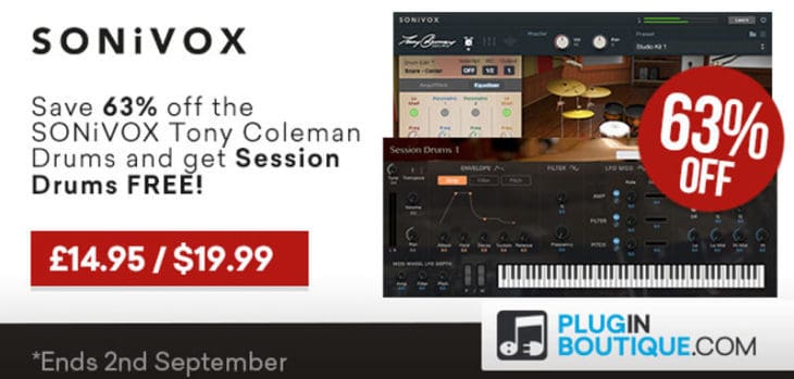 Get 63% OFF SONiVOX Tony Coleman Drums + FREE Session Drums!