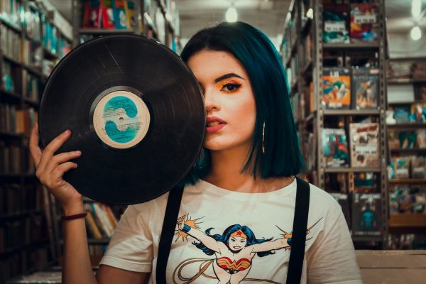 Vinyl record store